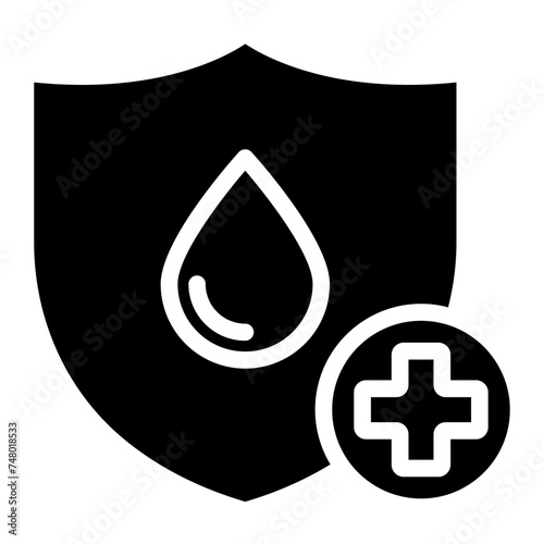 blood with shield icon