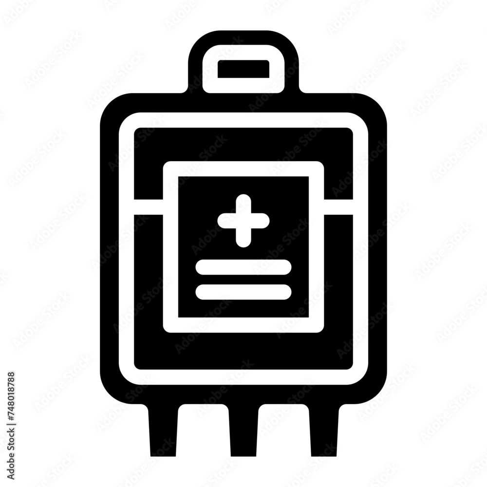 Blood Transfusion Bag Icon Blood Transfusion Bag Icon