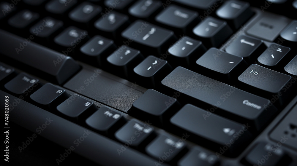 Closeup shot of computer keyboard