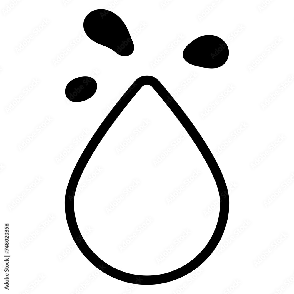Red blood drop / droplet flat vector icon for medical apps and websites Red blood drop / droplet flat vector icon for medical apps and websites