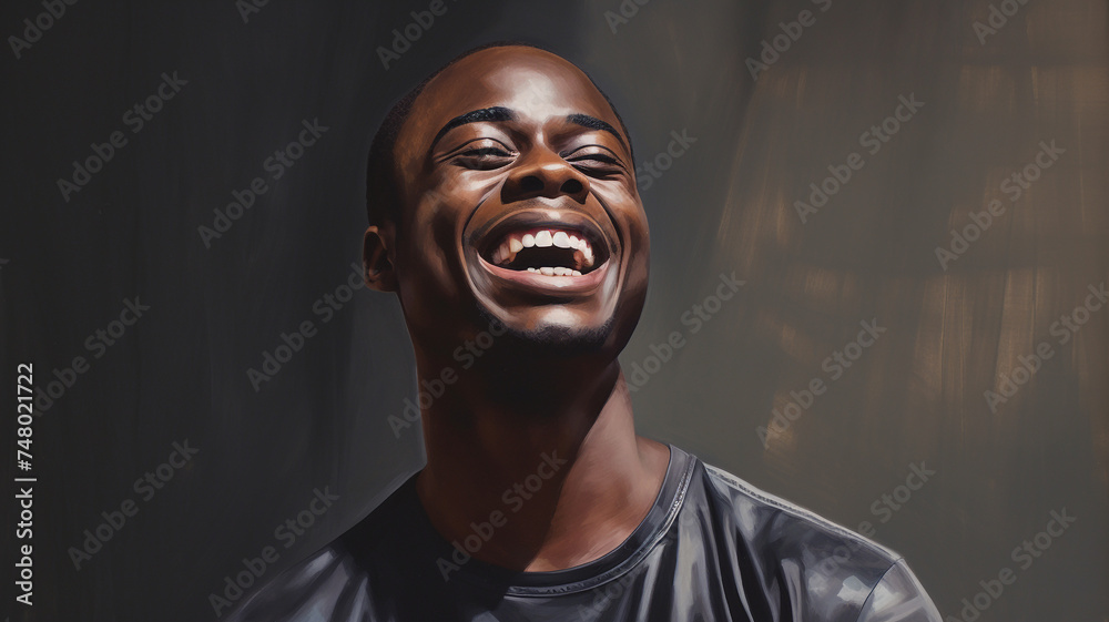 African American man laughing