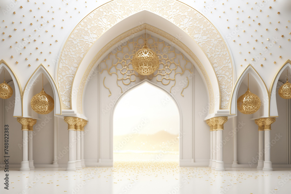 Doors of the Sheikh Zayed Mosque in Abu Dhabi, UAE Abu Dhabi, United Arab Emirates, Sheikh Zayed grand mosque Generative Ai