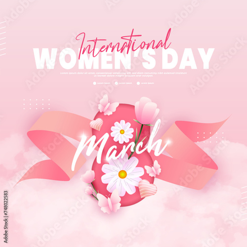 International women's day greeting design