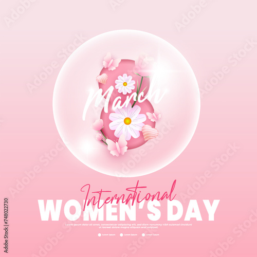 International women's day greeting design