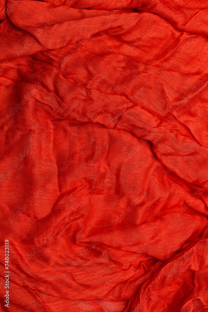 Textura fondo de tela de color rojo. Vista superior y de cerca. Copy space Textura fondo de tela de color rojo. Vista superior y de cerca. Copy space