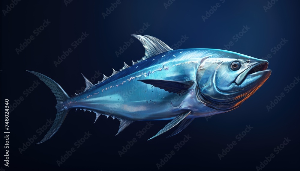 Fototapeta premium Thunnus is a type of fish lives in the ocean