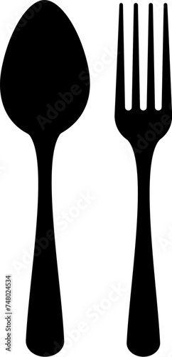 Spoon and fork vector icon