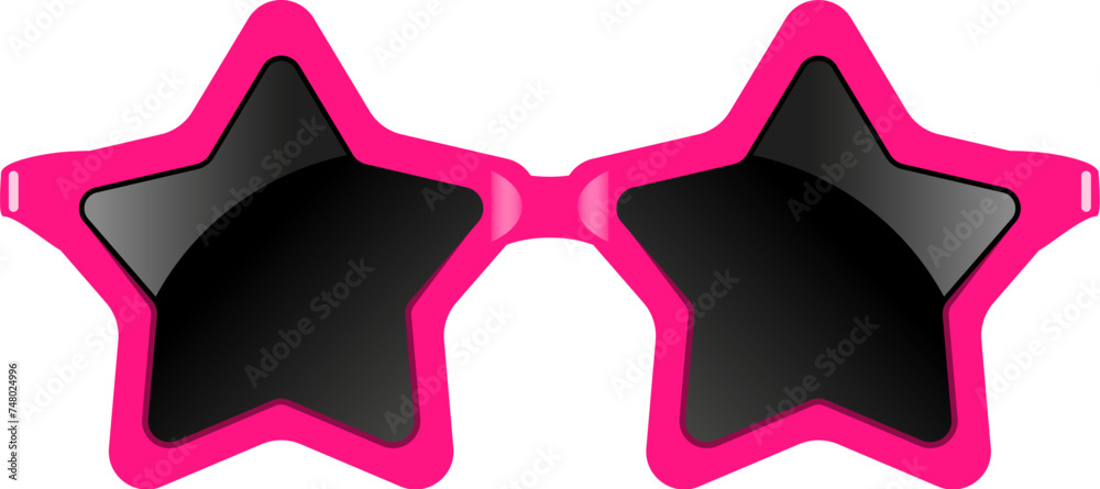 Star shaped pink fancy glasses