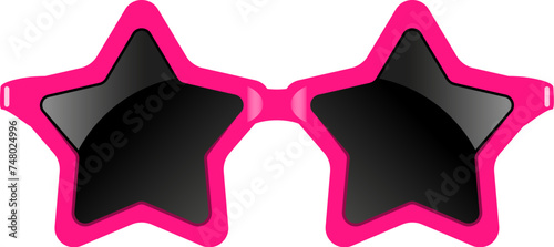 Obraz na płótnie Star shaped pink fancy glasses w salonie
