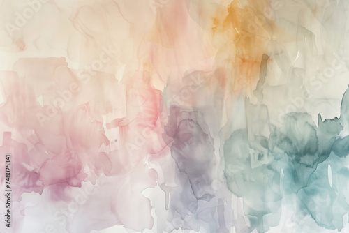 Soft watercolor blending in pastel shades - Gentle blend of pastel colors creating a dreamy watercolor background with soft transitions and delicate textures