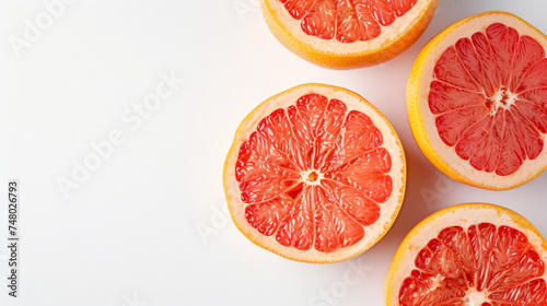 Grapefruit isolated on white background.