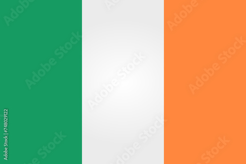 National flag of Ireland. Vector illustration