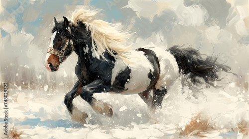 Pastel Illustration of tinker horse