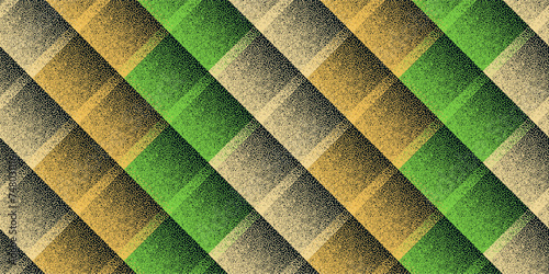 Fade dotwork rhombus shapes vector geometric seamless pattern.