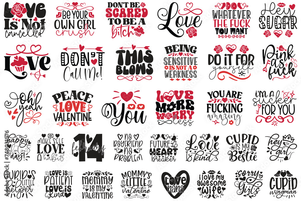 Happy Valentine's Day -shirt And SVG Design Bundle. Boho Retro Style Valentine Quotes T-shirt And SVG Design Bundle. Valentine SVG Quotes T shirt Design Bundle, Vector EPS Editable Files Happy Valentine's Day -shirt And SVG Design Bundle. Boho Retro Style Valentine Quotes T-shirt And SVG Design Bundle. Valentine SVG Quotes T shirt Design Bundle, Vector EPS Editable Files
