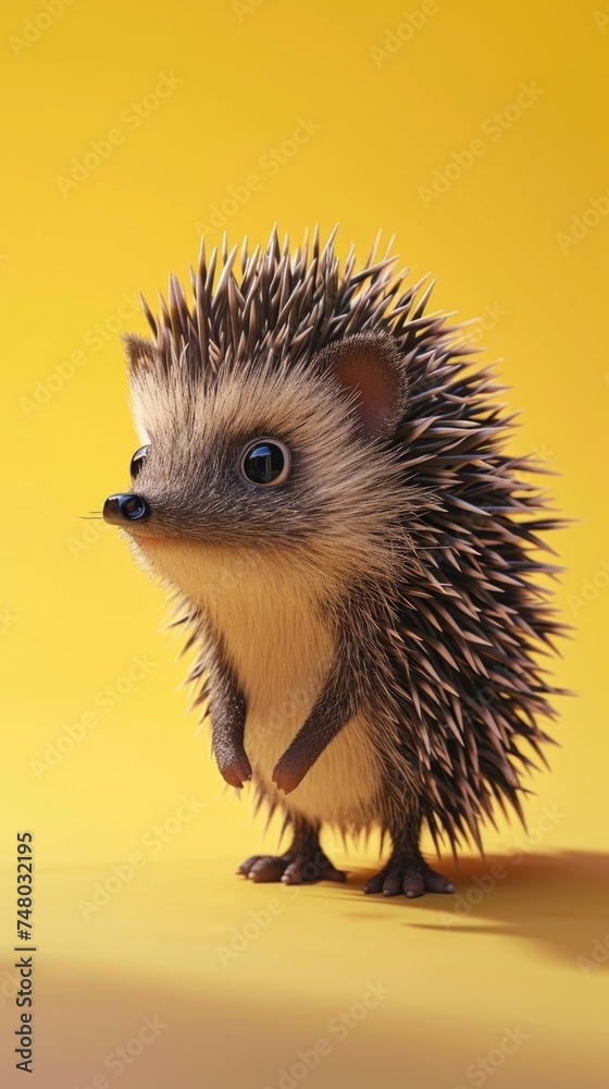 Fototapeta premium Cartoon digital avatars of Needles, the Hedgehog Healing Spet