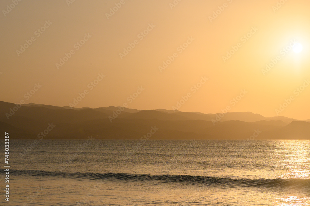 evening on the Mediterranean sea beach waves 6