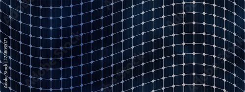 Seamless bg with curved photovoltaic monocrystalline solar panels.Technology that saves energy. A different way to produce electricity. Textured vector illustration