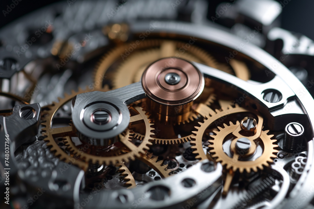 Mechanism, gears, pinion and gearwheel in work. Machinery, machine, cogwheel, rackwheel and gearing Mechanism, gears, pinion and gearwheel in work. Machinery, machine, cogwheel, rackwheel and gearing