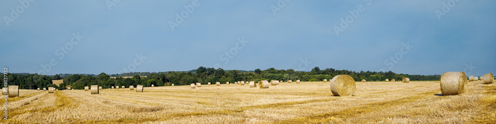 Strohernte im Waldviertel Niederösterreich Strohballen