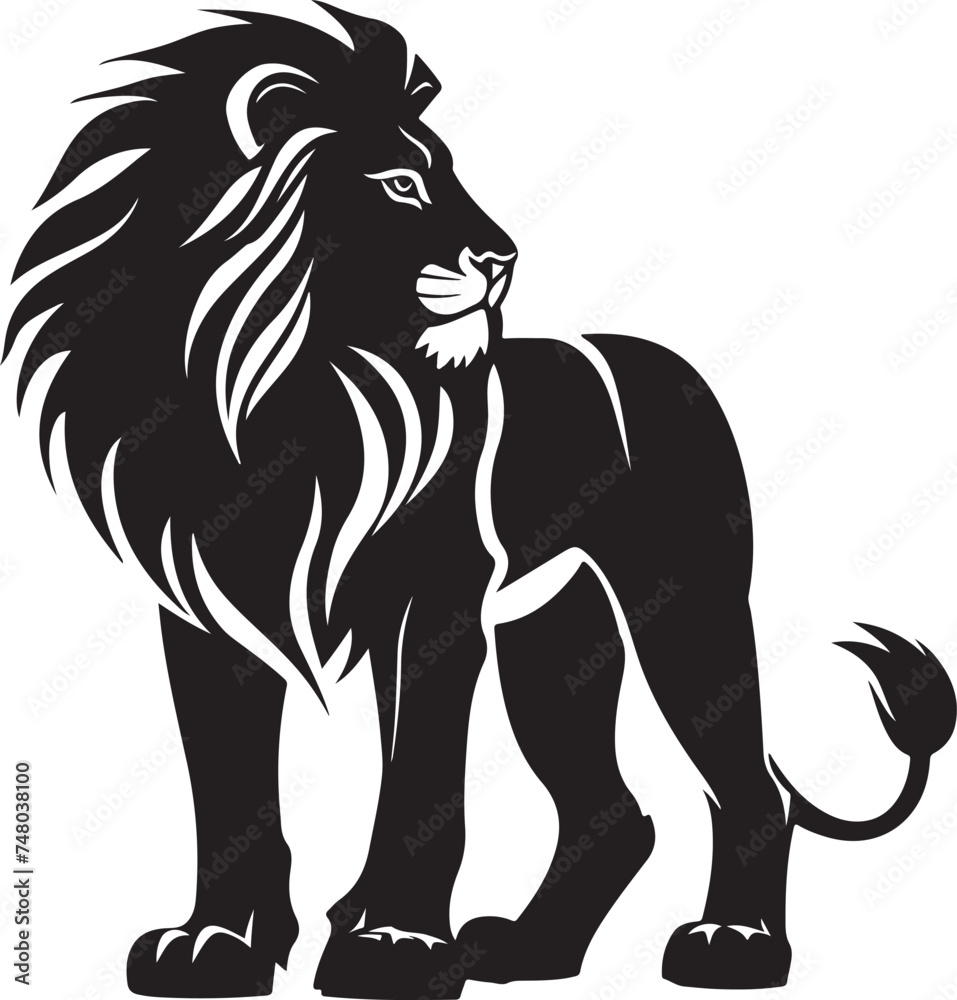 Lion silhouette vector illustration Lion silhouette vector illustration