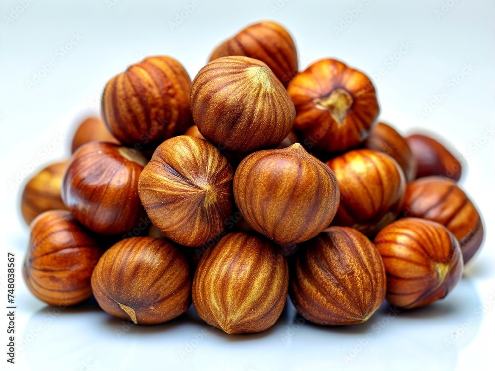 hazelnuts on a table hazelnuts on a table