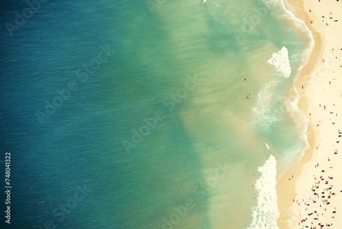 Brazil, drone and shoreline with summer, vacation or getaway trip with water or environment. Aerial view, beach or holiday with sunshine or natural with ocean or Rio de Janeiro with journey or travel © Katie/peopleimages.com