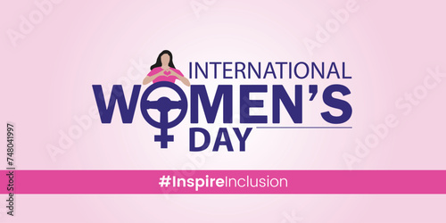 Women's Day Automobile Car Brand theme creative concept idea, International Women's Day 2024, campaign theme: #InspirInclusion. Women's Day vector illustration. Car or automobile Concept Women's Day