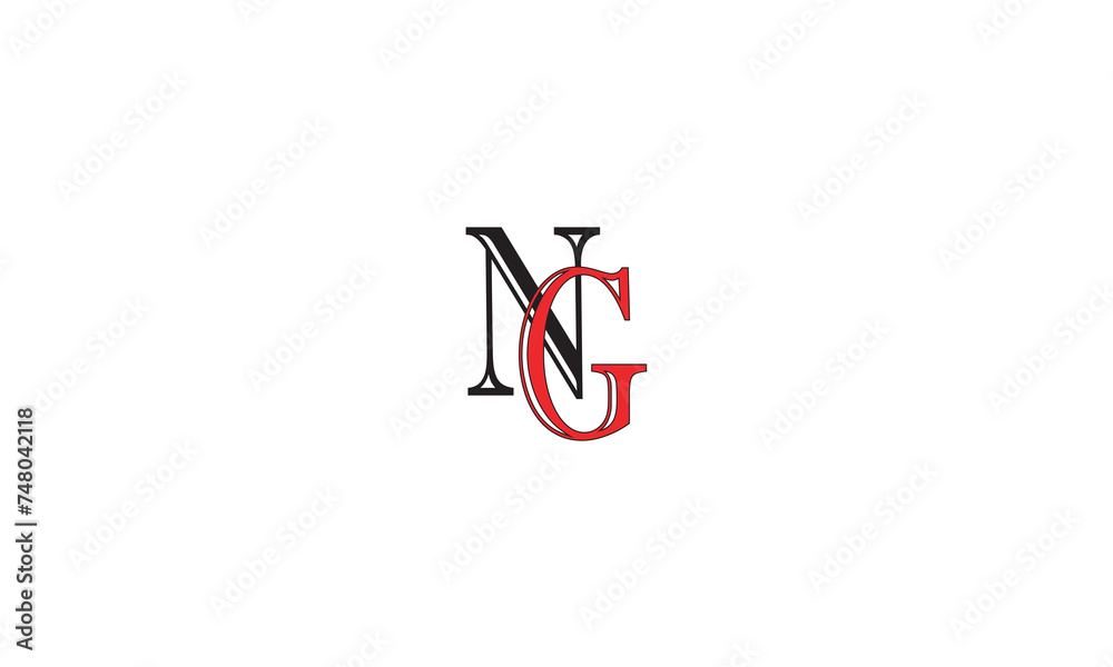 NG, GN , G , N , Abstract Letters Logo Monogram NG, GN , G , N , Abstract Letters Logo Monogram