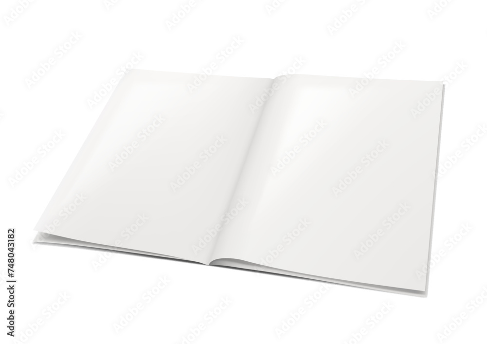 Clear Empty Opened Book With Copy Space Template Clear Empty Opened Book With Copy Space Template