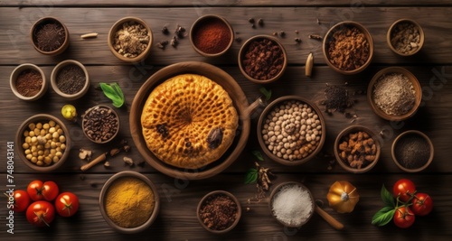  A symphony of flavors - A tableau of spices and ingredients