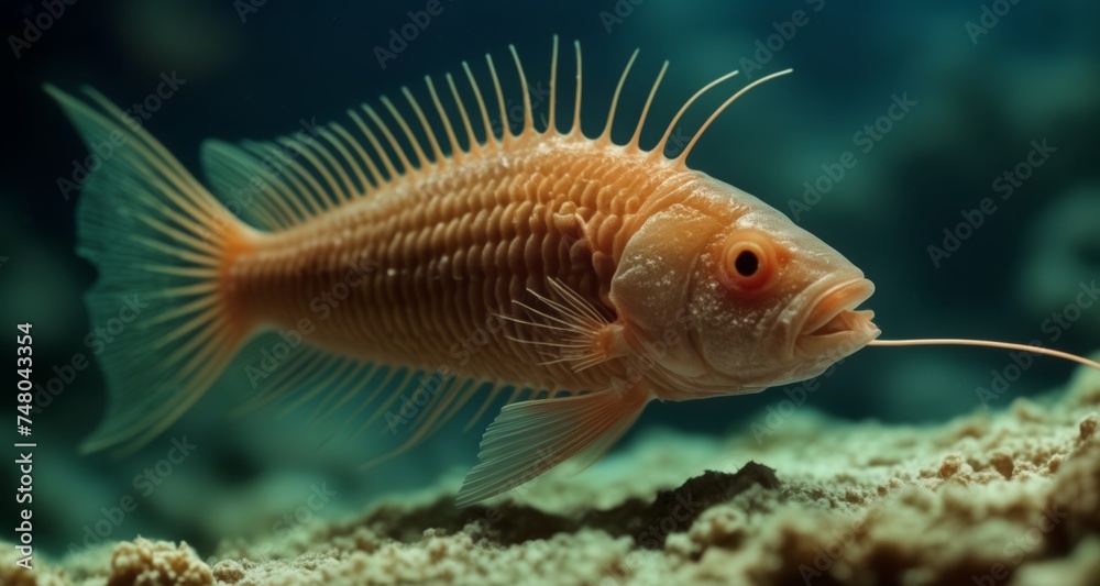 Aquatic beauty in motion - A vibrant fish in its natural habitat Aquatic beauty in motion - A vibrant fish in its natural habitat
