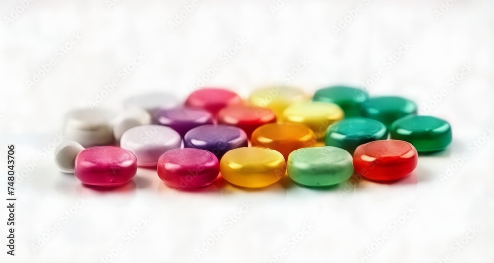 Vibrant beads in a rainbow of colors Vibrant beads in a rainbow of colors