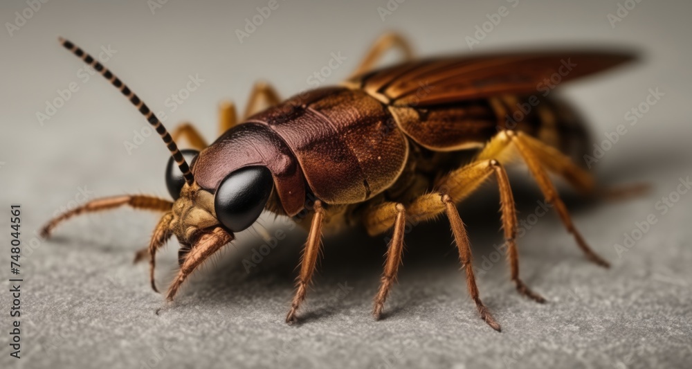 Close-up of a beetle, showcasing its intricate details and vibrant colors Close-up of a beetle, showcasing its intricate details and vibrant colors