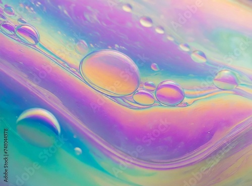 Holographic 3D Bubbles Wallpaper