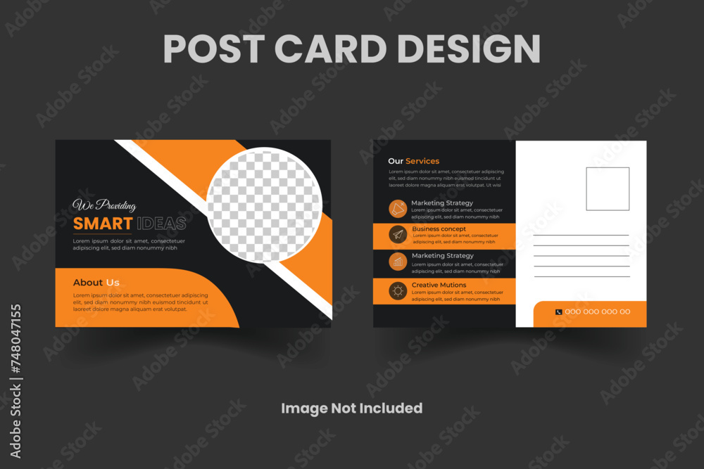 Corporate business postcard or EDDM postcard design template