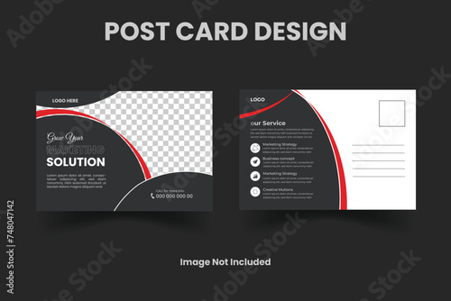 Corporate business postcard or EDDM postcard design template photo