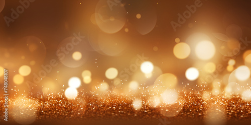 Golden Glittering Background Christmas Sparkles Texture With Bokeh And Shiny Lights Photo,Golden bokeh lights background for Christmas and New Year 