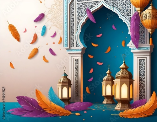 Islamic background for Ramadan Eid Mubarak