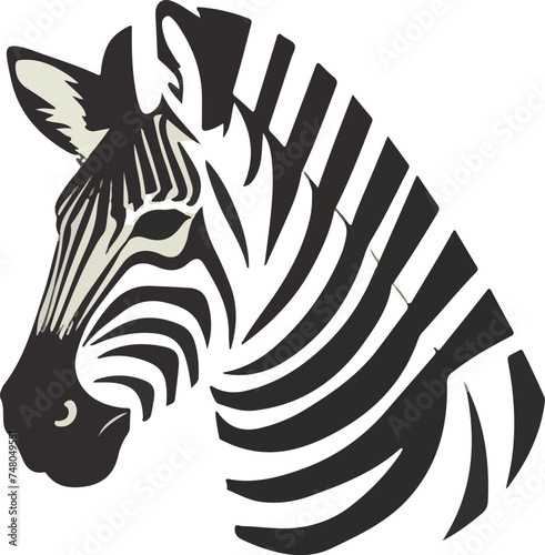 flat_logo_of_Vector_Zebra_illustration_vector_i 