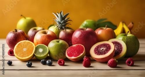  A vibrant array of fresh fruits and berries