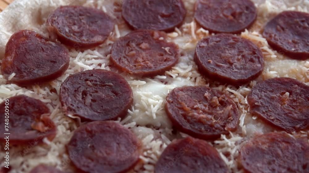 Pepperoni pizza, italian pizza, close up Pepperoni pizza, italian pizza, close up