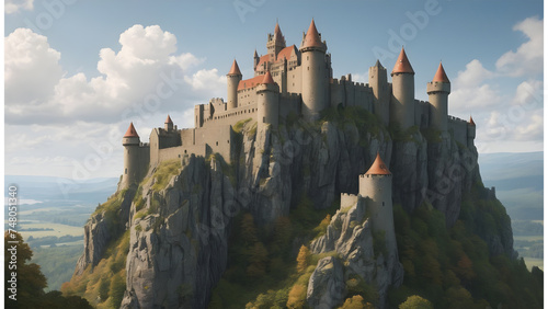 towering castle concept medival era 