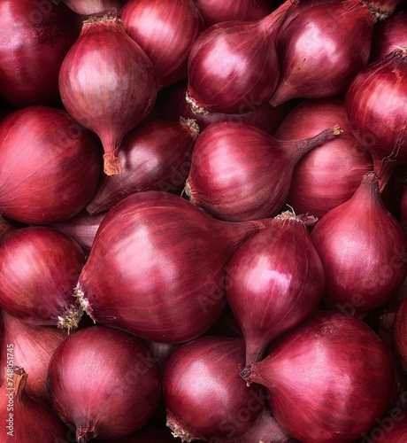 background of red onion close-up