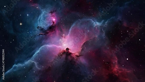 Nebula in space with stars, created with some elements made with generative AI photo