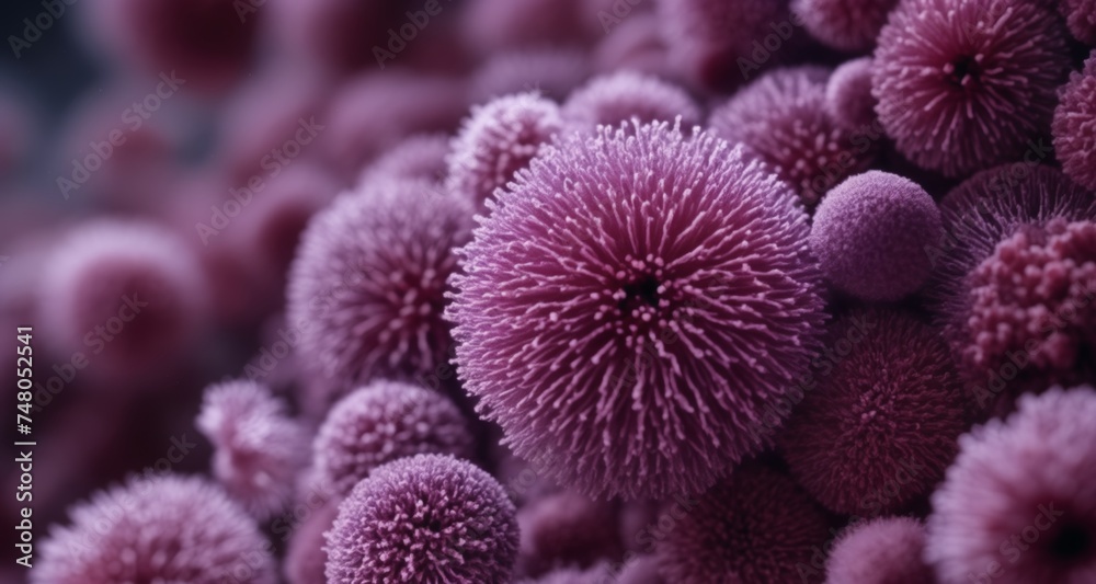 Vibrant purple sea anemone in close-up Vibrant purple sea anemone in close-up