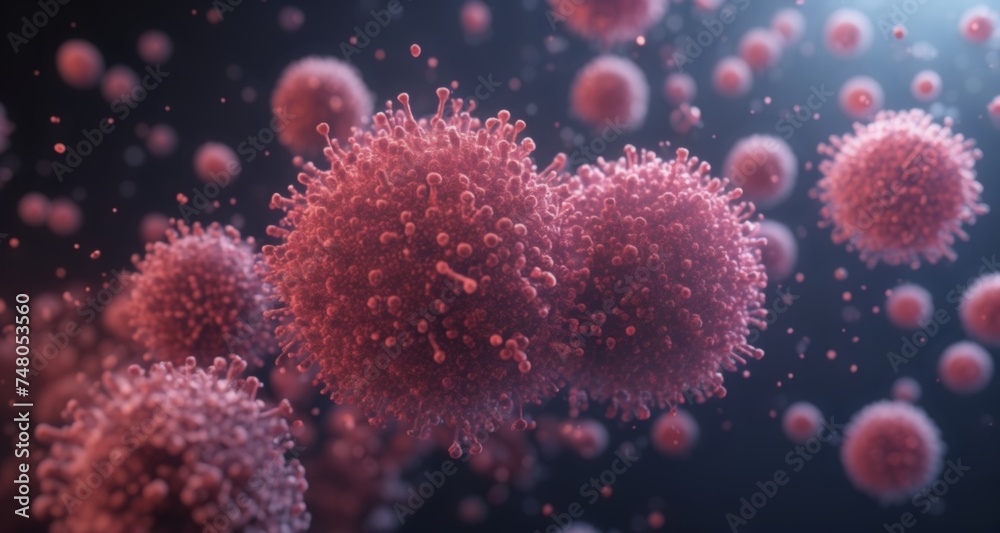 Viral particles in motion, a microscopic view of a pandemic Viral particles in motion, a microscopic view of a pandemic