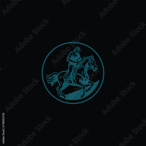 Vector horse head or strong animal logo design.

