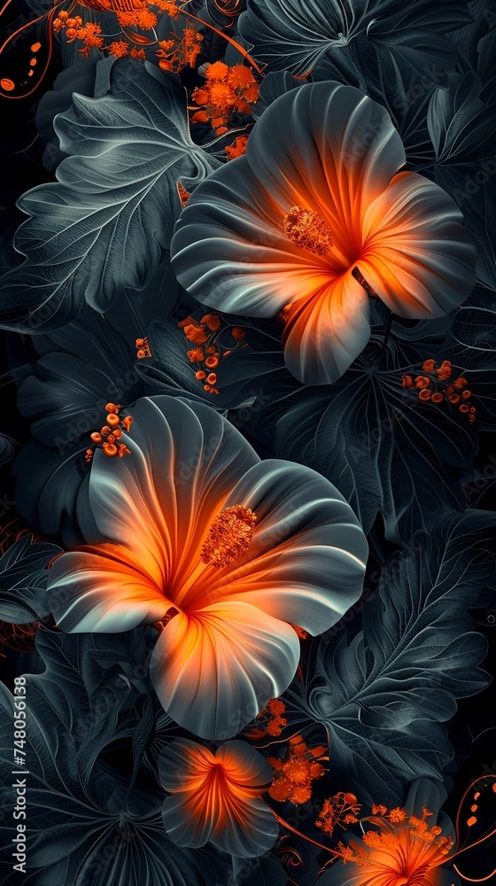 Flowers black background wallpaper for phone Flowers black background wallpaper for phone
