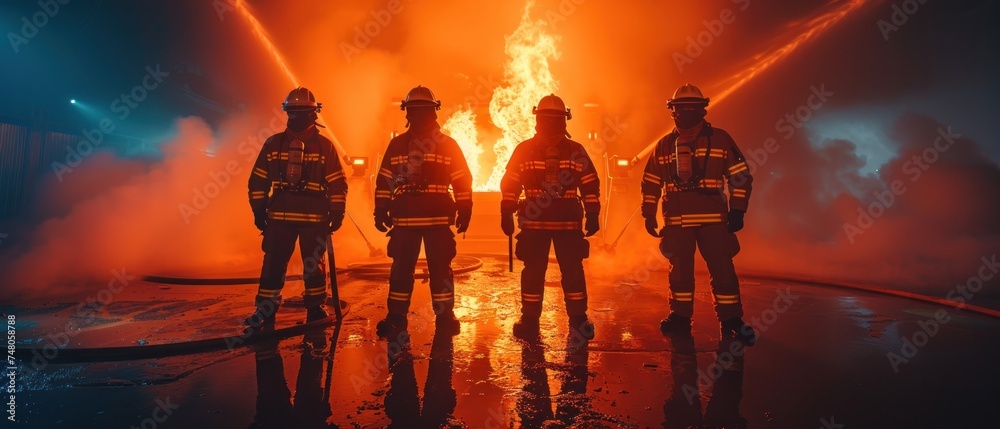 the most common reasons that men go on to become fire fighters - obrazy, fototapety, plakaty 